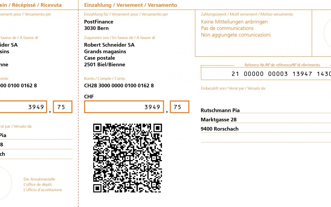 Nuova polizza di versamento con codice QR