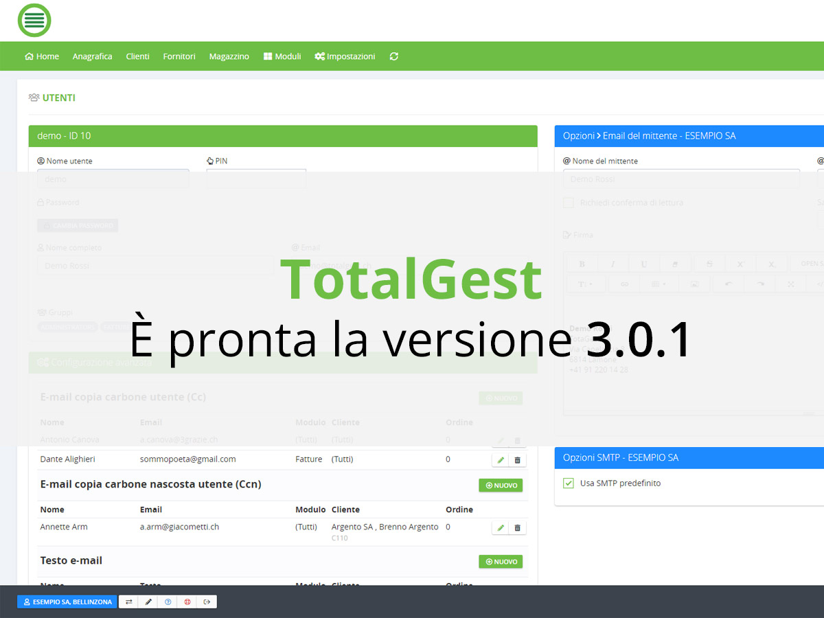 TotalGest, è pronta la versione 3.0.1
