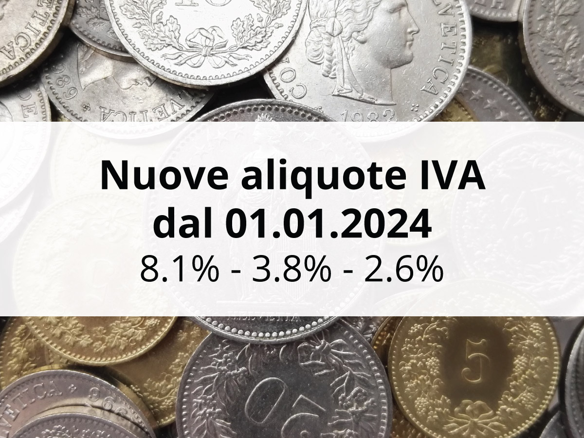 Nuove aliquote IVA dal 01.01.2024